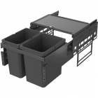  - VS ENVI Space S systém třídění odpadu 1x12/1x15,5 l, ŠK 500 mm, lávově šedý
