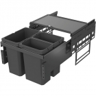  - VS ENVI Space S systém třídění odpadu 1x12/2x7,5 l, ŠK 500 mm, lávově šedý
