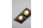  - Stropní bodové svítidlo RUBIO, 187x102 mm, IP20, čtvercové, dvojité, černé