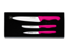  - Sada tří nožů v dárkové kazetě, růžová barva, GIESSER